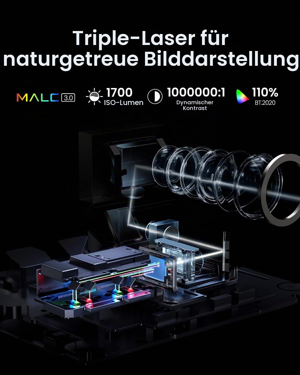jmgo-n1s-4k-uhd-mini-beamer-triple-laser-1700-iso-lumen-mit-netflix-google-tv image 3